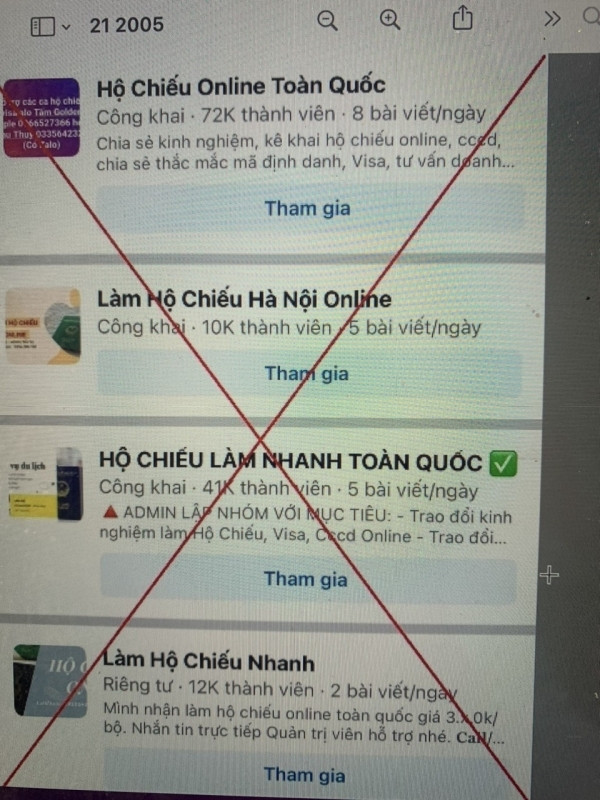 Nguy cơ bị đánh cắp thông tin cá nhân khi làm hộ chiếu nhanh trên mạng