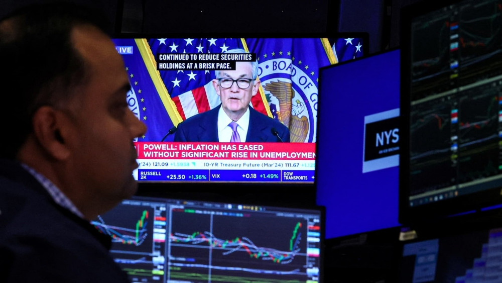 Chứng khoán Mỹ 'xanh mướt' sau phát biểu quan trọng của Chủ tịch Fed Jerome Powell