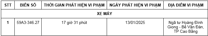 Công an Cao Bằng công bố loạt phương tiện bị ‘phạt nguội’, trong đó có cả xe máy - ảnh 2