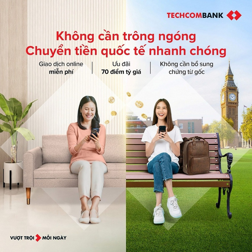 Techcombank ưu đãi lớn cho khách hàng chuyển tiền quốc tế nhân dịp năm mới