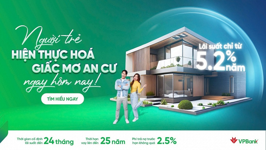 Sở hữu ngôi nhà mơ ước dễ dàng với lãi suất ưu đãi chỉ từ 5,2%/năm từ VPBank