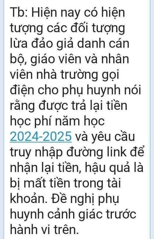 3 bước khiến phụ huynh mất tiền sau cuộc gọi mạo danh trường học thông báo hoàn học phí: Công an cảnh báo - ảnh 3