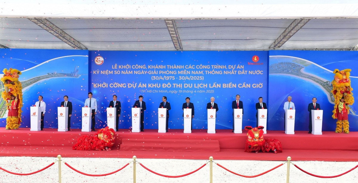 Vingroup đặt viên gạch đầu tiên tại Cần Giờ, siêu TP. HCM sắp đón hàng chục nghìn việc làm mới