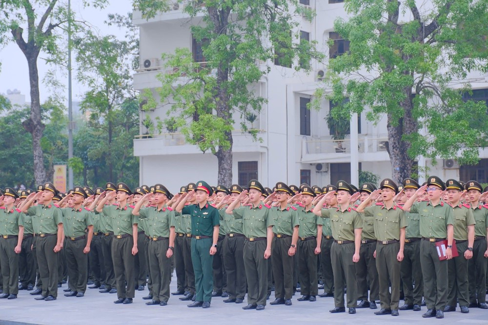 6.000 học viên các trường, học viện thuộc lực lượng Công an nhân dân sẵn sàng tập luyện cho diễu binh, diễu hành kỷ niệm 80 năm ngày Quốc khánh 2/9 - ảnh 2