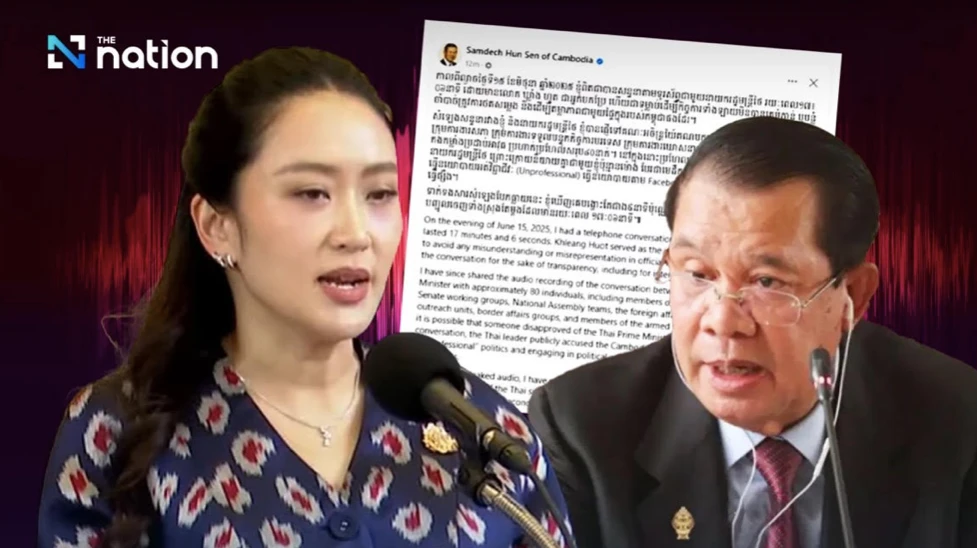 Thủ tướng Thái Lan gặp rắc rối vì cuộc gọi riêng với ông Hun Sen bị lộ