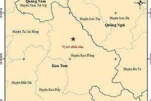 Liên tiếp 6 trận động đất tại Kon Tum trong ngày 28 Tết