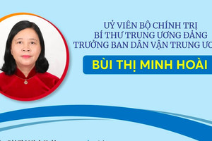 [INFOGRAPHICS] Tiểu sử tân Uỷ viên Bộ Chính trị Bùi Thị Minh Hoài