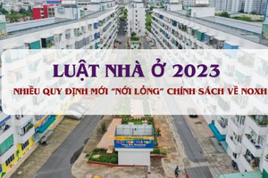 Luật Nhà ở 2023 có thêm những quy định nào 'gỡ khó' cho phát triển NOXH?