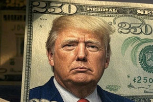 Mỹ đề xuất in tờ tiền 250 USD hình ông Donald Trump