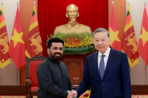 Tổng Bí thư Tô Lâm tiếp Tổng thống Sri Lanka