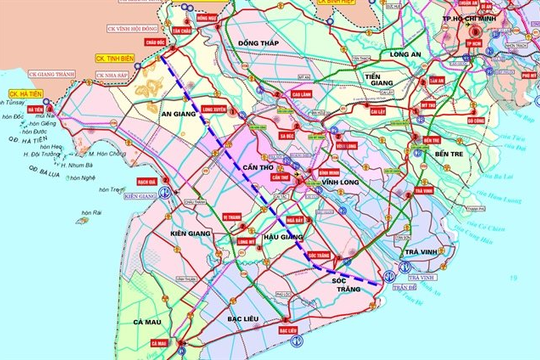 Đầu tư làm cao tốc Châu Đốc – Cần Thơ – Sóc Trăng dài 188km, quy mô 4 làn xe