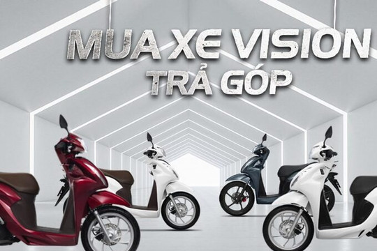 Cách tính lãi suất khi mua xe máy Honda Vision 2023 trả góp tháng 7/2023